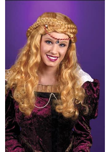 Renaissance Brunette Wig For Adults