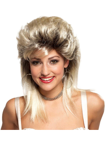 Rocker Groupie 80'S Blonde Wig For Adults