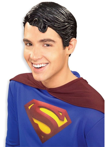 Superman Vinyl Wig For Adults