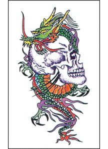 Tattoo Skull With Dragon