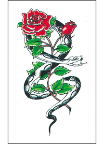 Tattoo Snake With Rose