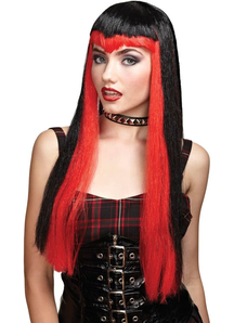 Undertone Wig Black/Red For Vampire Costume