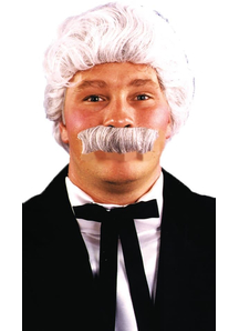 Wig And Moustache For Mark Twain Look