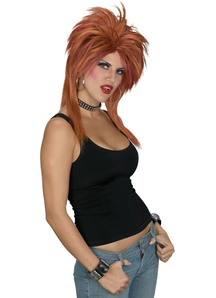Wig For Rocker Auburn And Brown - 17527