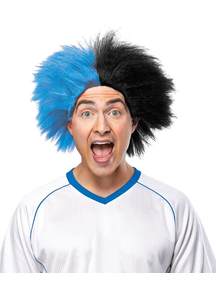 Wig For Sports Fun Blue Black