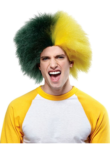 Wig For Sports Fun Green Gold