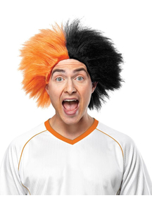 Wig For Sports Fun Orange Black
