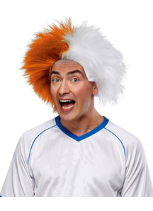 Wig For Sports Fun Orange White