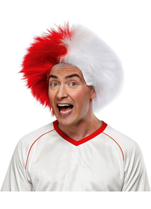 Wig For Sports Fun Red White