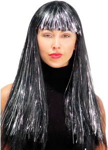 24 Inch Shimmering Black Wig For Women
