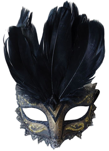 Carnivale Eye Mask Black Gold For Masquerade