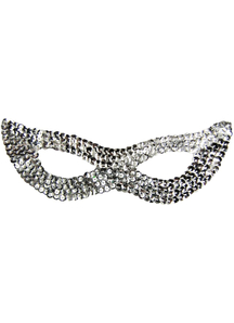 Cat Mask Sequin Silver For Adults