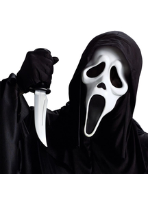 Ghost Face Mask W/Knife For Adults