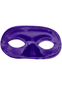 Half Domino Mask Purple For Adults