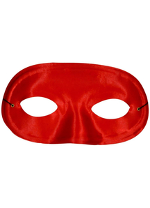 Half Domino Mask Red For Adults