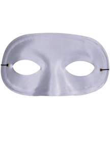 Half Domino Mask White For Adults