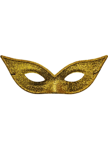 Harlequin Mask Lame Gold For Adults
