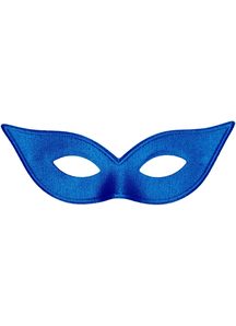 Harlequin Mask Satin Blue For Adults