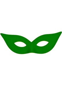 Harlequin Mask Satin Green For Adults