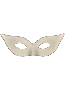 Harlequin Mask Satin White For Adults