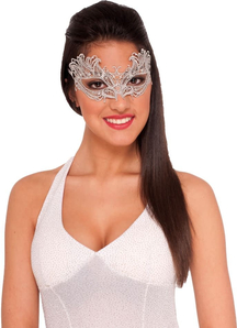 Lace Mask Silver For Masquerade