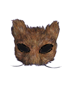 Mask Cat Feather Natural For Adults