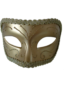 Medieval Opera Mask Gold Gold For Masquerade