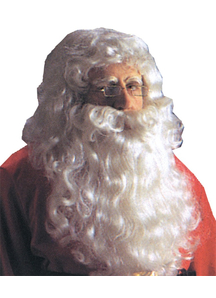Santa Wig And Beard Reg White