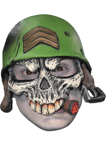 Sergeant Adult Half Cap Mask For Halloween