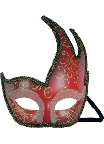 Symphony Mask Red Gold For Masquerade