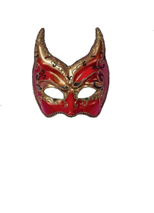 Ven Mask Red Gold Points For Masquerade
