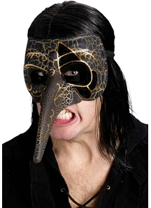 Venetian Raven Mask Black For Masquerade
