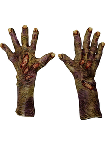 Zombie Rotted Large Latex Gloves For Adults
