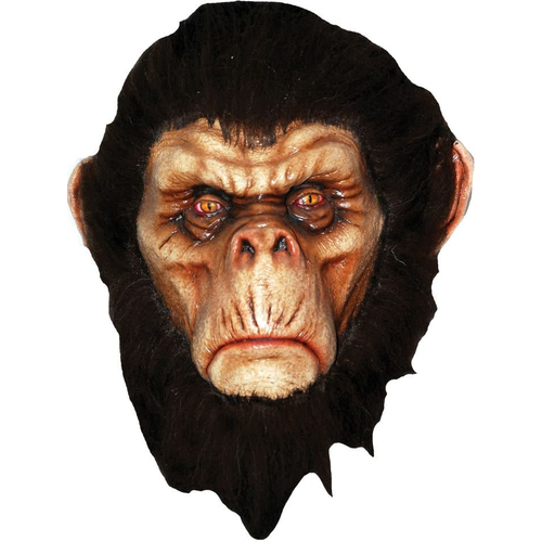 Bad Brown Chimp Latex Mask For Adults