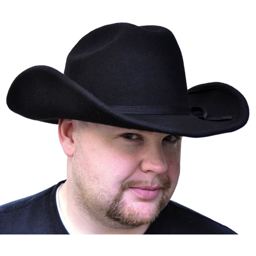 Cowboy Hat Black Felt Sml For Adults