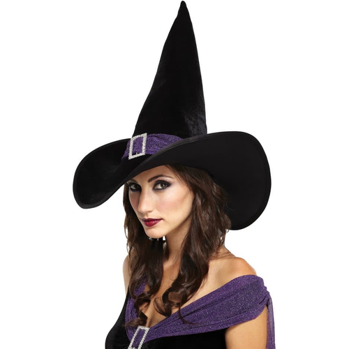 Elegant Witch Hat Black Purple For All