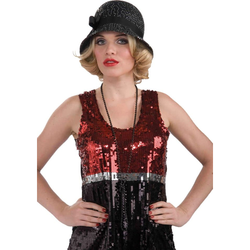 Flapper Hat Sequin For Adults