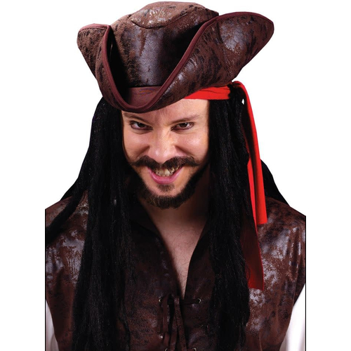 Hat Pirate Tricorn Deluxe For Adults