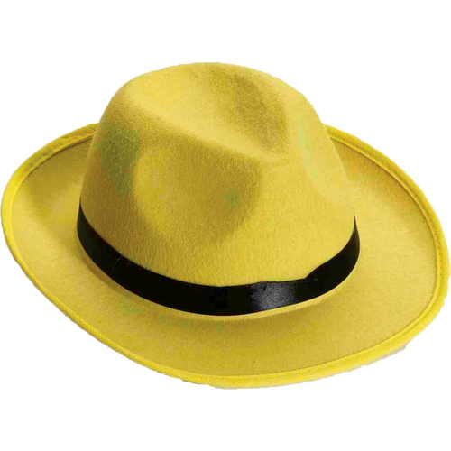 Hat Yellow Fedorafor Adults