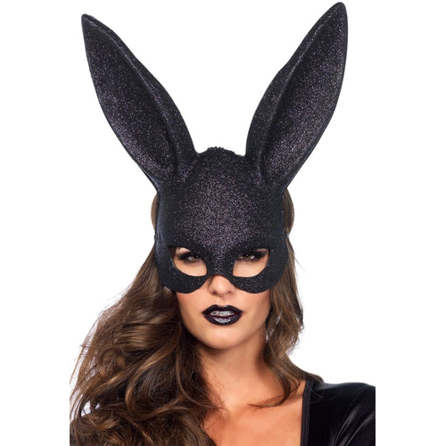 Mask Rabbit Glitter Blk For Adults