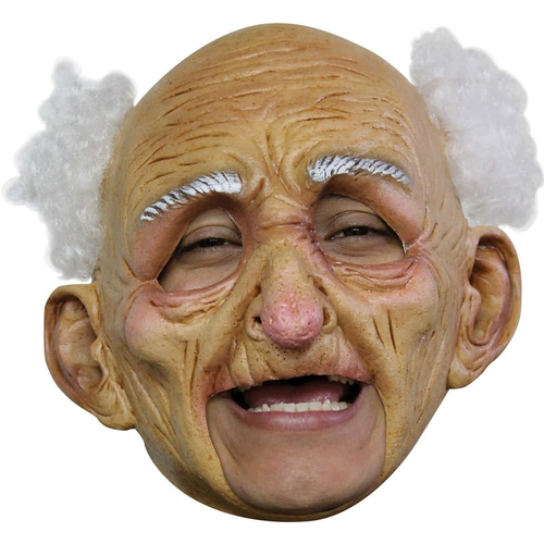 Oldman Dlx Chinless Latex Mask For Adults