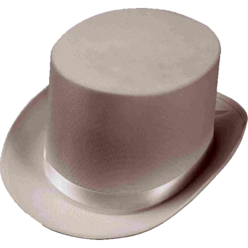 Top Hat Satin White For Adults