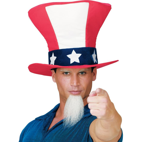 Uncle Sam Hat W Beard For Adults
