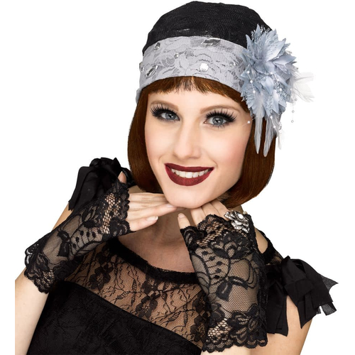 Flapper Cloche And Mitts For Adults