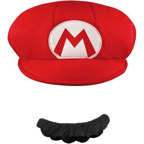 Mario Hat And Moustache For Adults