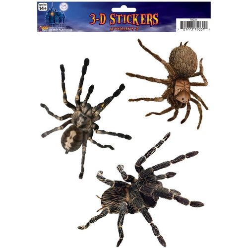 Spider 3 D Stickers