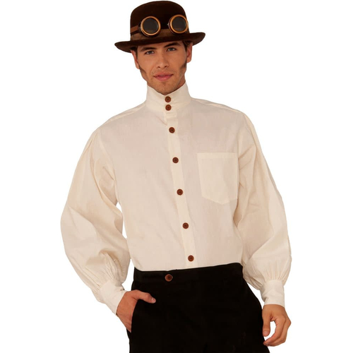 Steampunk Style Beige Shirt