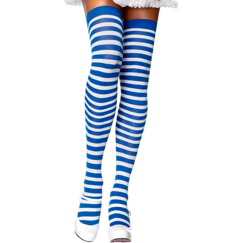 Blue/White Striped Stockings