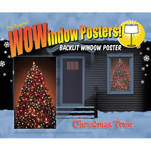 Christmas Tree Window Poster