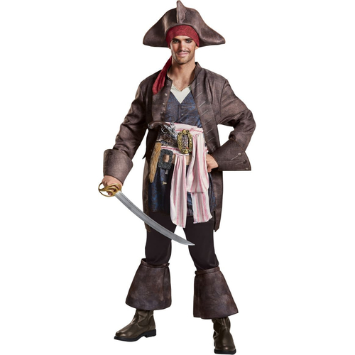 Deluxe Pirates of The Caribbean Captain Jack Adult Costume
